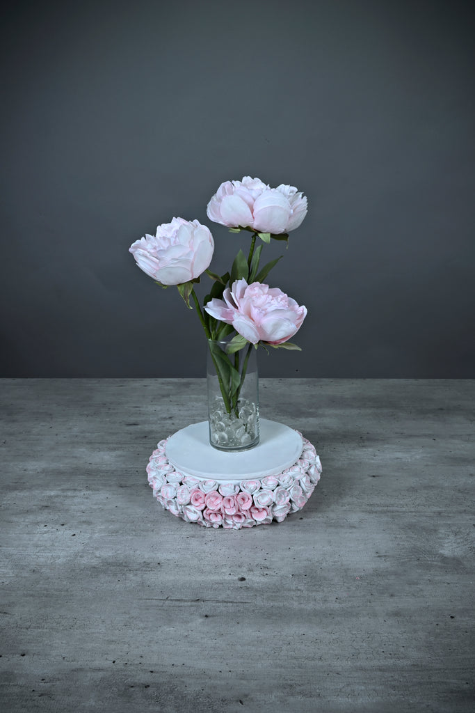 Pink and White Roses Centerpiece