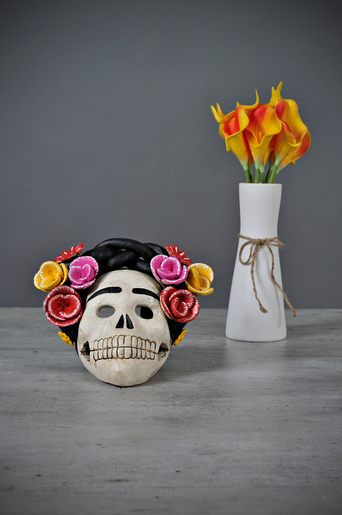 Day of the Dead Skull Candle Holder Frida